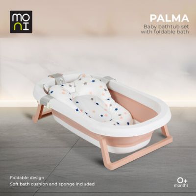 Комплект за къпане със сгъваема вана Palma розов