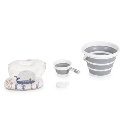 Сгъваем бебешки комплект за баня Cangaroo Balena сив