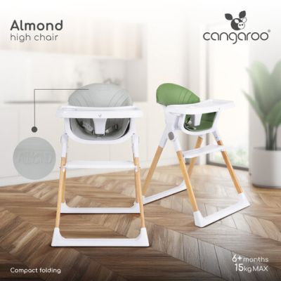 Детски стол за хранене Cangaroo Almond розов