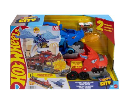 Двоен транспортьор дракон HOT WHEELS City Mattel JBM72 
