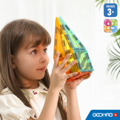Магнитен конструктор разноцветни плочки STEM Geomag 4100