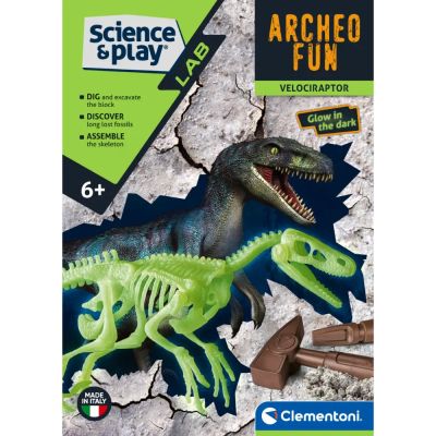 Скелет на динозавър Велоцираптор Archeofun Science Play Clementoni 75126