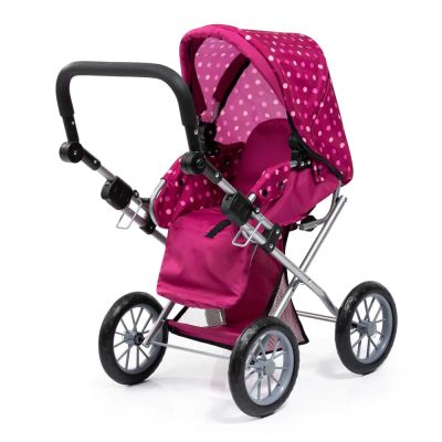 Количка за кукли City Star с чанта и порт бебе розова BAYER 13667AA 