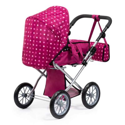 Количка за кукли City Star с чанта и порт бебе розова BAYER 13667AA 