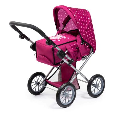 Количка за кукли City Star с чанта и порт бебе розова BAYER 13667AA 