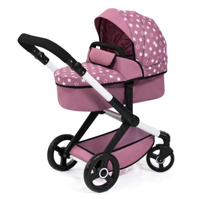 Количка за кукли XEO с чанта розова BAYER 17076AB  