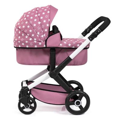 Количка за кукли XEO с чанта розова BAYER 17076AB  