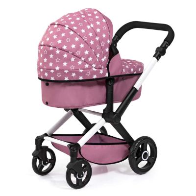 Количка за кукли XEO с чанта розова BAYER 17076AB  