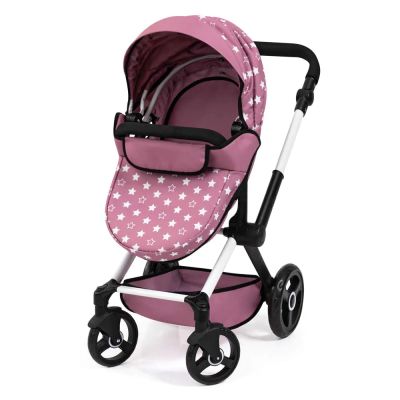 Количка за кукли XEO с чанта розова BAYER 17076AB  