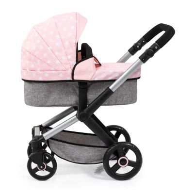 Количка за кукли XEO с чанта розово-сива BAYER 17030AA