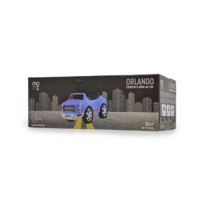 Детска кола за яздене и бутане Orlando 2022 син