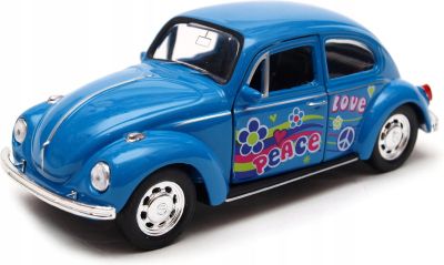 Метална количка BEETLE HARD TOP 1:34 Welly син