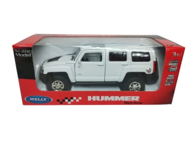 Метален джип HUMMER H3 Welly 1:34 бял