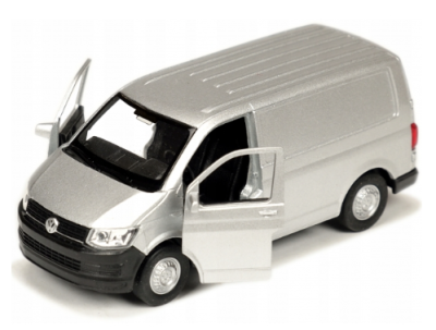 Метален бус Volkswagen Transporter T6 1:34 Welly сив