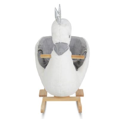 Плюшена люлка бял лебед Swan