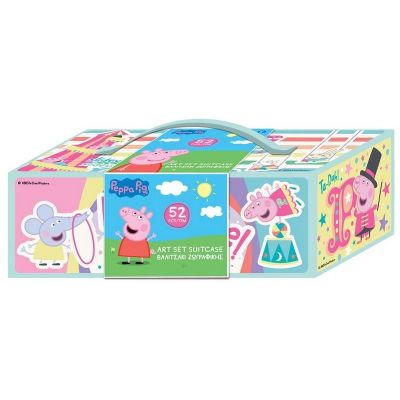 Комплект за рисуване в триетажно куфарче Peppa Pig 799279