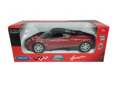 Металeн автомобил Pagani Huayra Welly 1:34 бордо