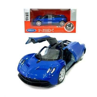 Металeн автомобил Pagani Huayra Welly 1:34 син