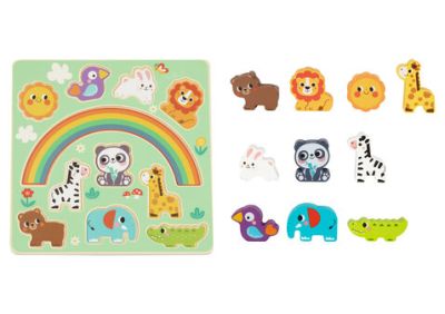 Дървен пъзел и игра за баланс Animals Hi Pando HP095