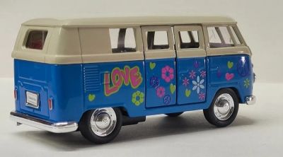 Метална кола Volkswagen Classical Bus T1 1963 Love Welly 1:34