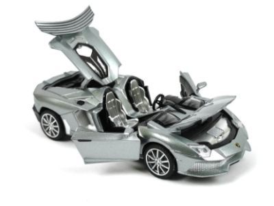 Метална кола Lamborghini със звук и светлини 1:32 сива