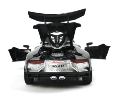 Метална кола Lamborghini със звук и светлини 1:32 черен