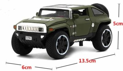 Метален джип Rhino XT със звук и светлини зелен 1:32 