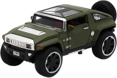 Метален джип Rhino XT със звук и светлини зелен 1:32 