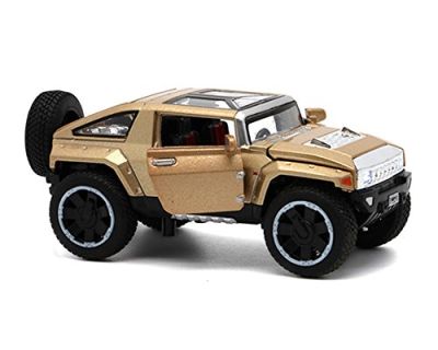 Метален джип Rhino XT със звук и светлини бежов 1:32 