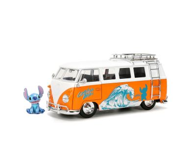 Метален автомобил VW Bus 1961с фигурка Stitch 1:24 Jada 9336340