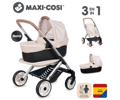 Детска количка за кукли Maxi-Cosi 3 в 1 бежова Smoby 7600253122