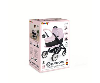 Детска количка за кукли Maxi-Cosi 3 в 1 розова Smoby 7600253121