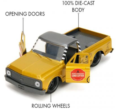 Метален автомобил пикап Wall-E Chevrolet Cheyenne 1972 Jada 1/32 9334925