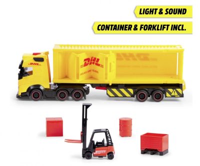 Камион с ремарке и мотокар DHL Dickie 203747018  