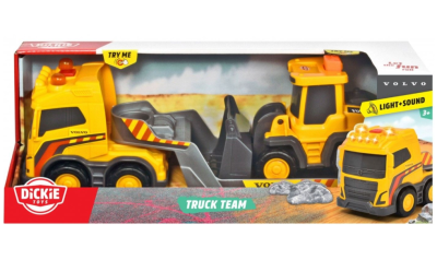 Камион Volvo платформа с товарач Dickie 203725009