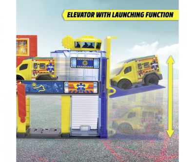 Комплект SOS станция с малки превозни средства Dickie 203713017