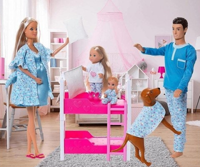 Кукла Steffi Love Щастливо семейство с пижамено парти Simba 105733552