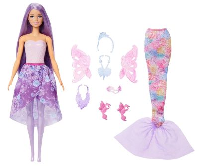 Кукла Barbie Принцеса с трансформация в русалка - фея Mattel JCP74