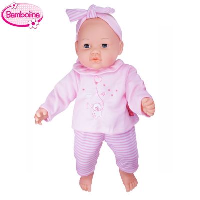 Кукла бебе с комплект за хранене и фрази на български език BAMBOLINA BD360BUL 