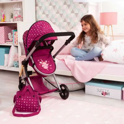 Количка за кукли NEO VARIO трансформираща се с чанта BAYER 18467AA