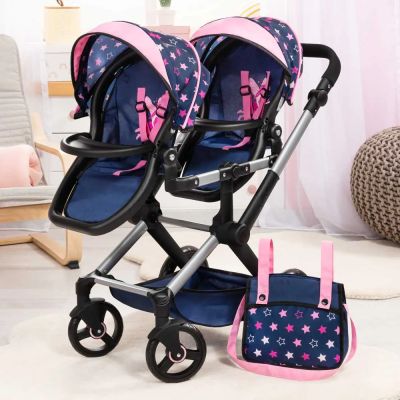 Количка за кукли Близнаци TWIN XEO трансформираща се с чанта BAYER 26716AA