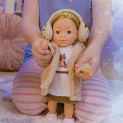 Кукла с кафяво палто Bambolina и слушалки BD1266 