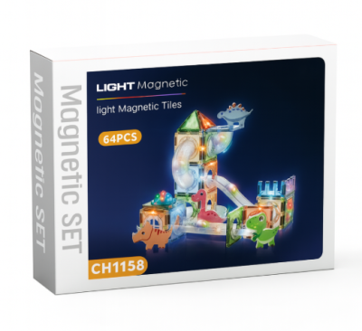 Светещ магнитен конструктор разноцветни плочки 1158