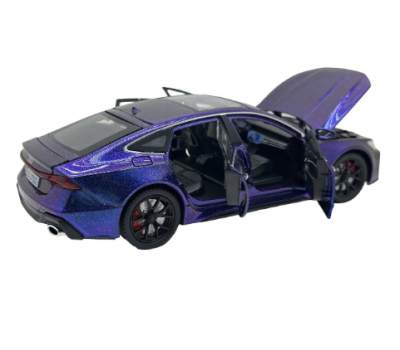 Метален автомобил Audi RS7 със звук и светлини 1/24 син