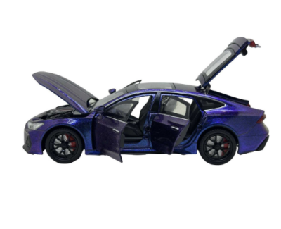 Метален автомобил Audi RS7 със звук и светлини 1/24 син