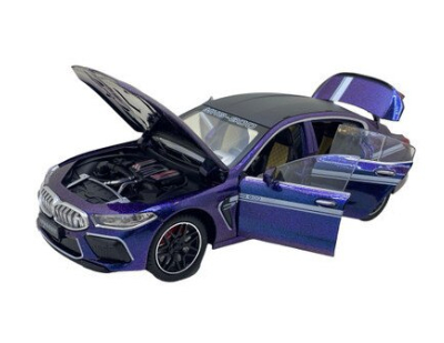 Метален автомобил BMW M8 със звук и светлини 1/24 blue