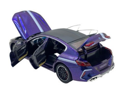 Метален автомобил BMW M8 със звук и светлини 1/24 blue