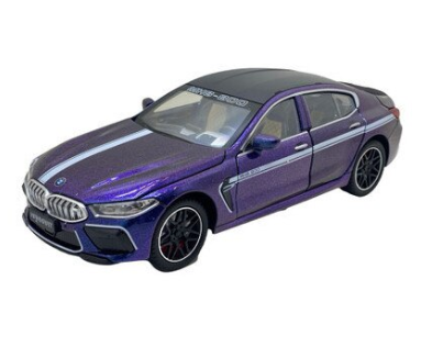 Метален автомобил BMW M8 със звук и светлини 1/24 blue