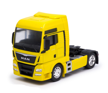 Метален камион влекач MAN TGX Welly 1:32 жълт