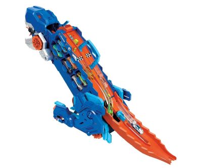 Писта Hot Wheels City 2 в 1 Мега транспортьор с 2 колички или писта T-Rex със звук и светлини Mattel HNG50 